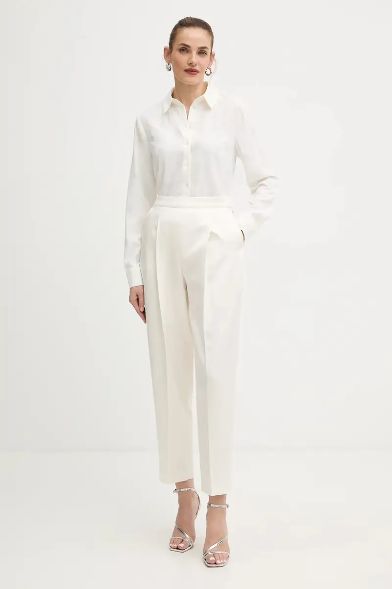 camicia donna colore beige W5BH80 W2982 miniatura 2