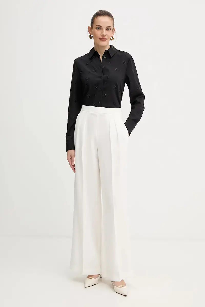 camicia donna colore nero W5BH80 W2982 miniatura 2