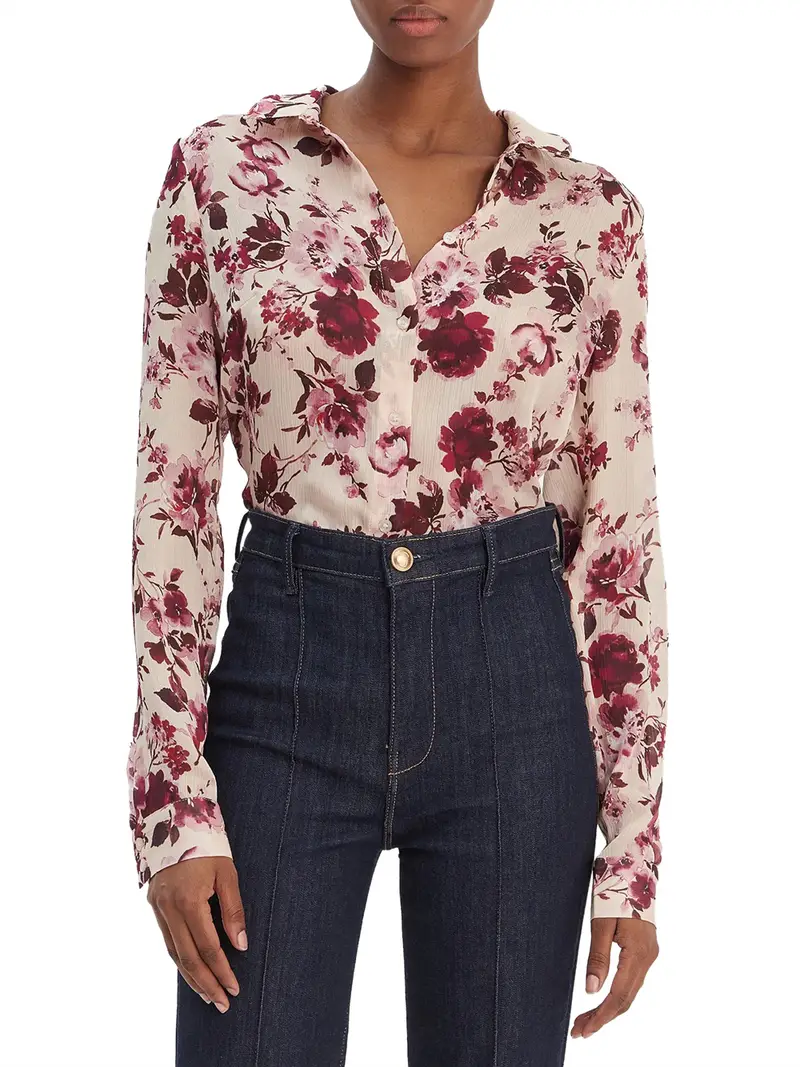 camicia fantasia guess clouis da donna - floreale