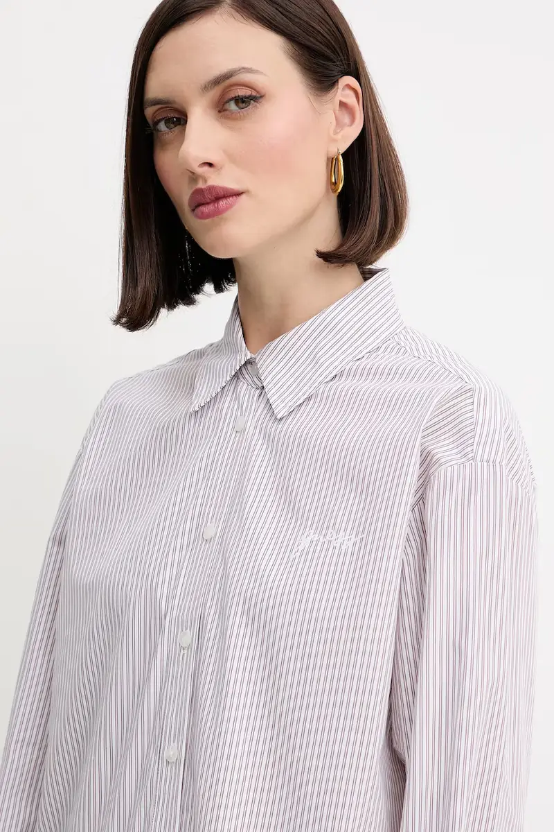 camicia in cotone LAURIANE donna colore rosa W5YH47 WHD10 miniatura 4