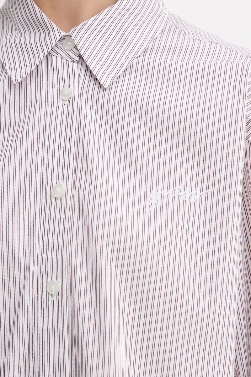 camicia in cotone LAURIANE donna colore rosa W5YH47 WHD10 miniatura 5