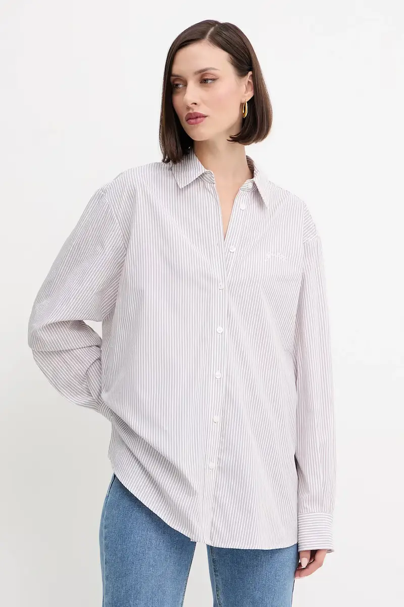 camicia in cotone LAURIANE donna colore rosa W5YH47 WHD10