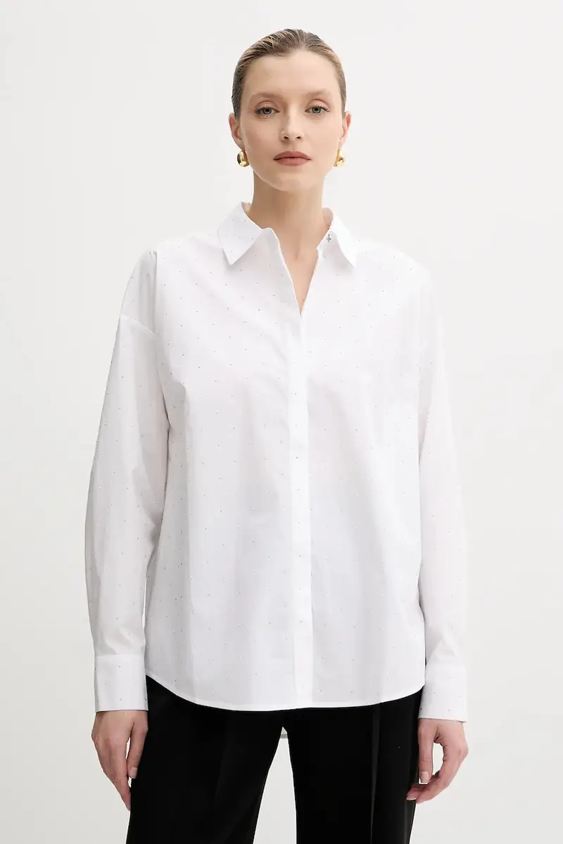 camicia in cotone SILVIA colore bianco W5GH42 WGWS0