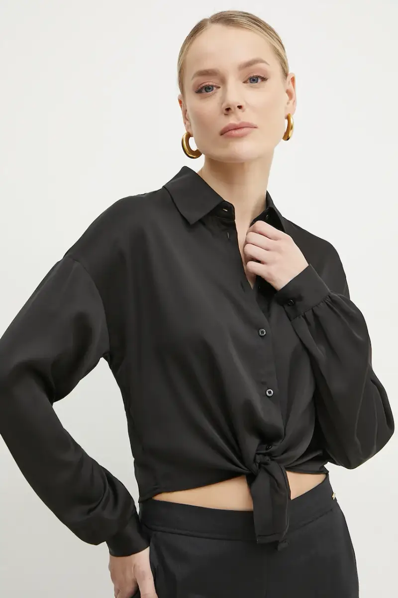 camicia JUN donna colore nero W5GH0I WH9C2