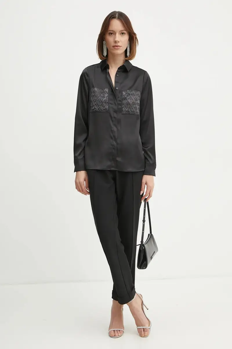 camicia MARGUERITE donna colore nero W5RH40 WFQC2 miniatura 2