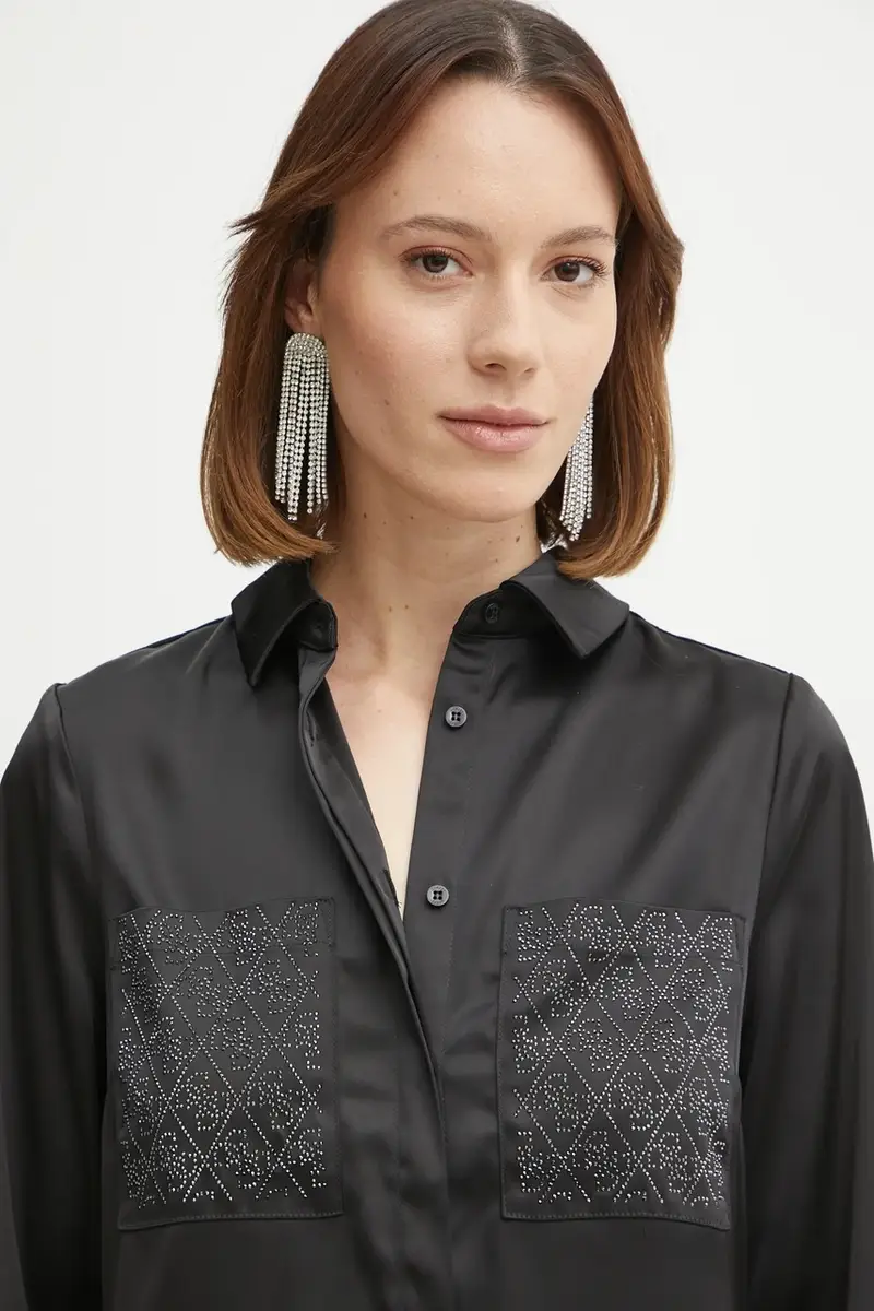 camicia MARGUERITE donna colore nero W5RH40 WFQC2 miniatura 4
