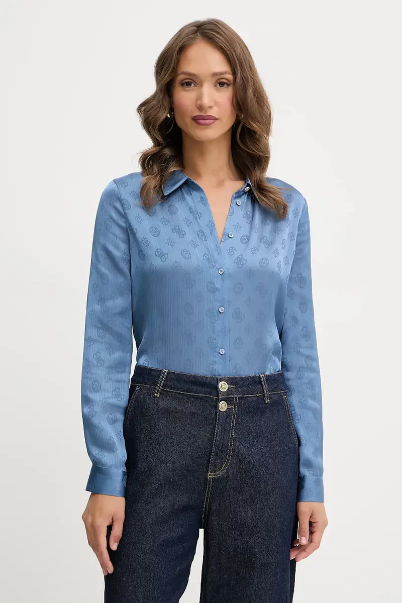 camicia MARTHE donna colore blu W5YH1A WHCR2