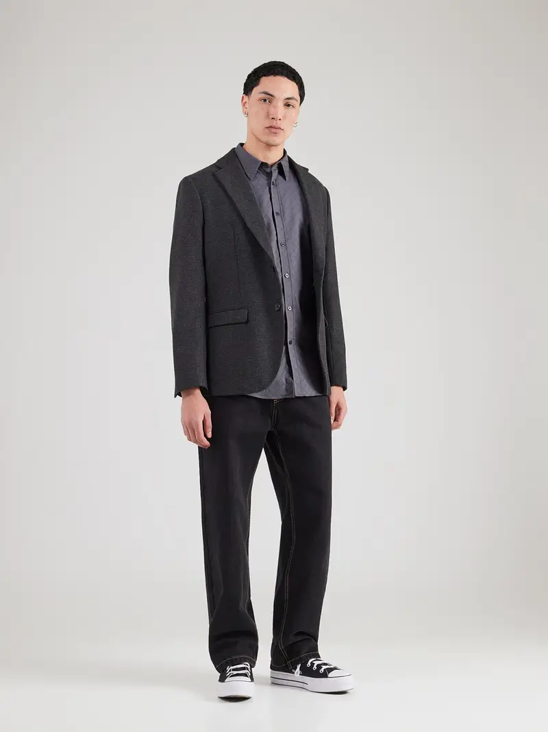 Camicia navy / grigio scuro miniatura 3