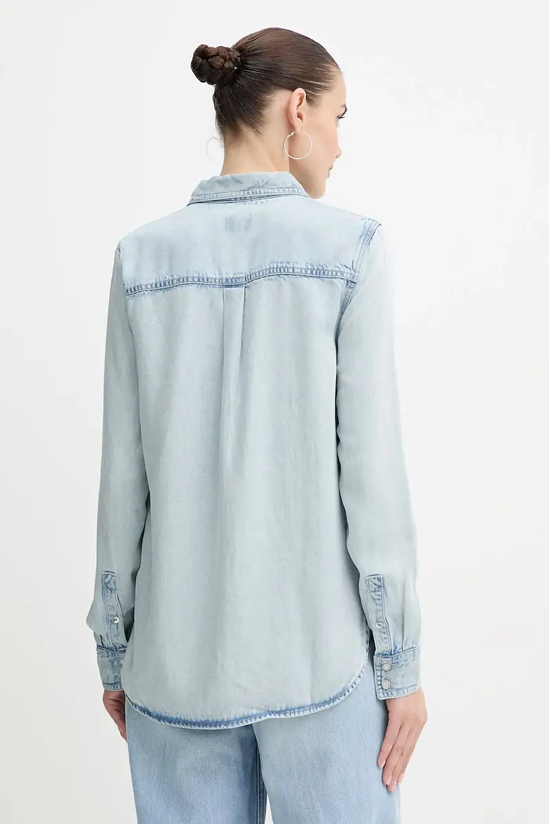 camicia WESTERN donna colore blu W5YH33 D4N61 miniatura 3