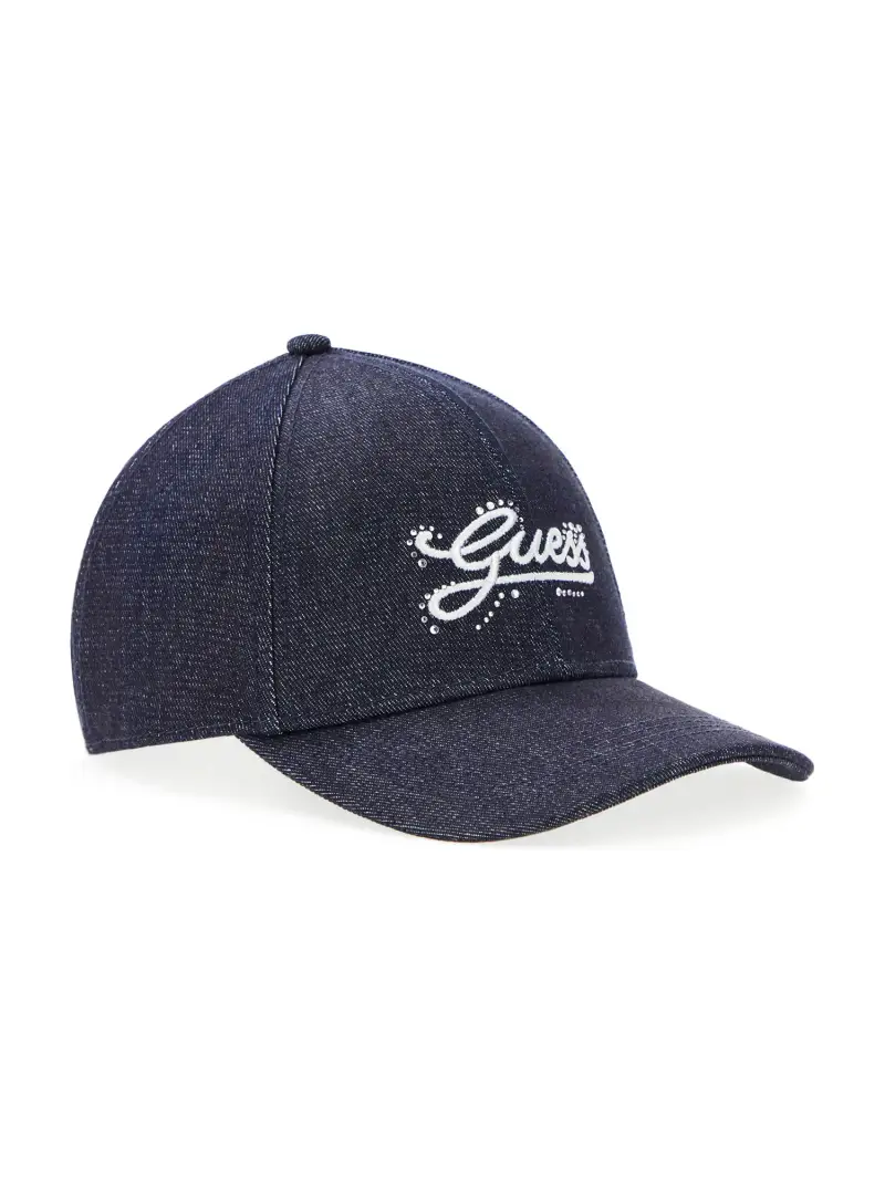 Cappello da baseball blu denim / bianco miniatura 2