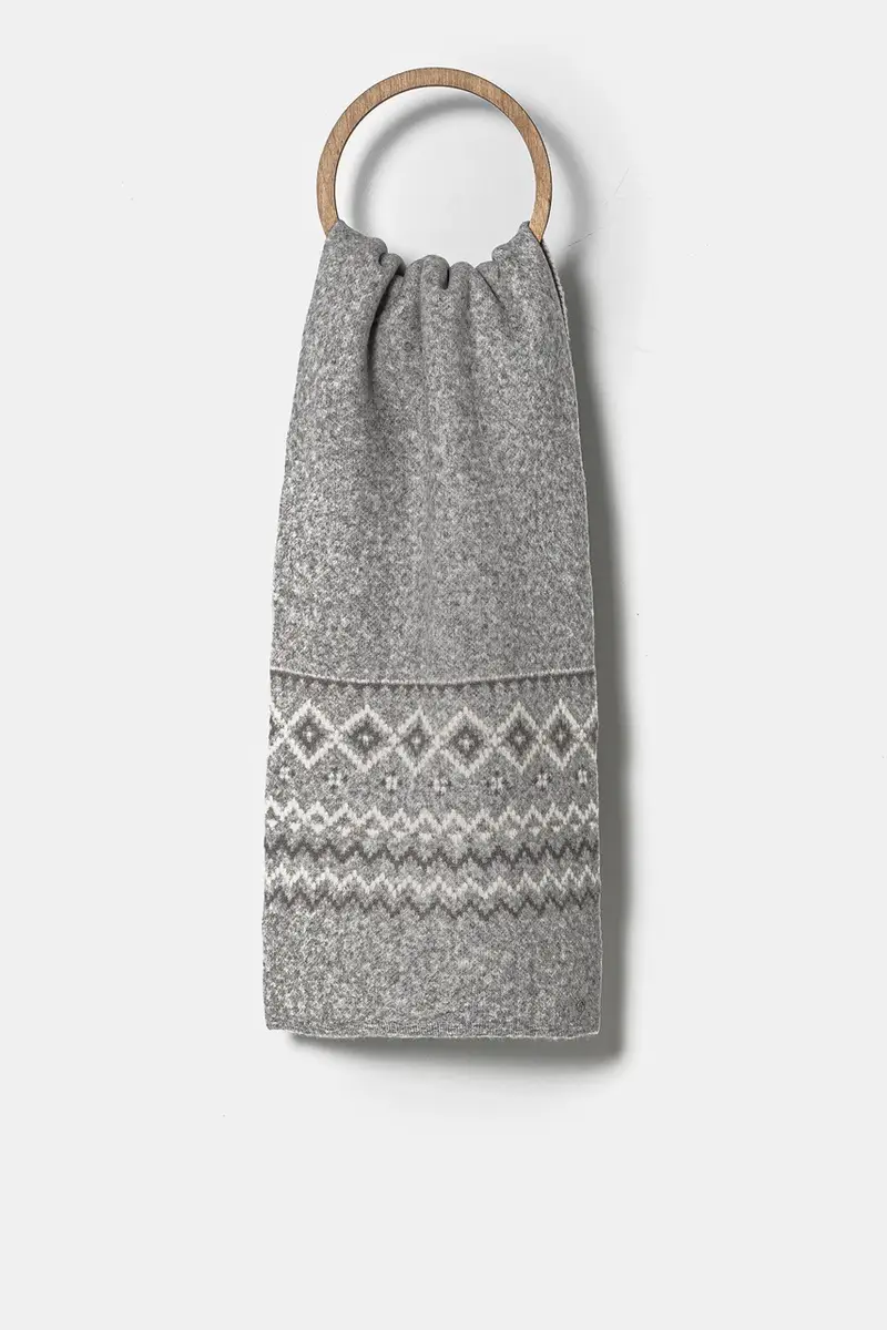 cappello e sciarpa con aggiunta di lana colore grigio W5PZ18 Z3LQ0 miniatura 3