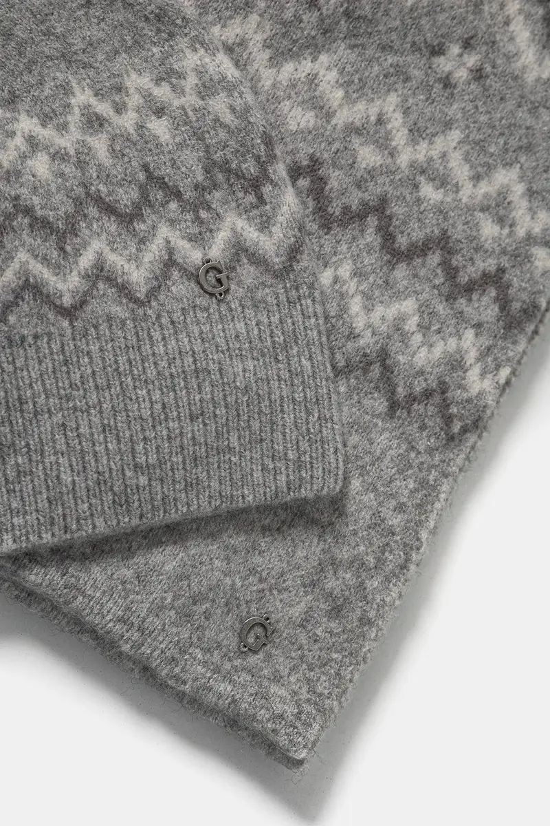 cappello e sciarpa con aggiunta di lana colore grigio W5PZ18 Z3LQ0 miniatura 4