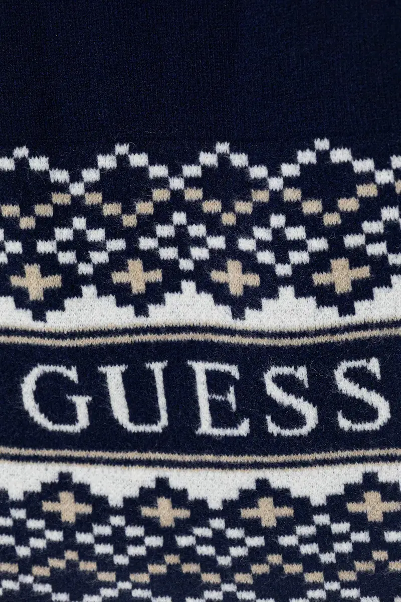 cappello e sciarpa con lana colore blu navy M5BZ44 Z4142 miniatura 4