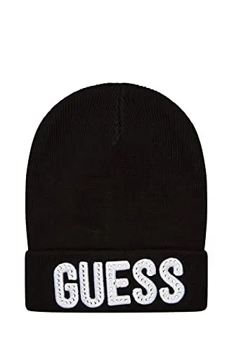 GUESS? CAPPELLO LOGO STRASS RAGAZZA, m (140), NERO