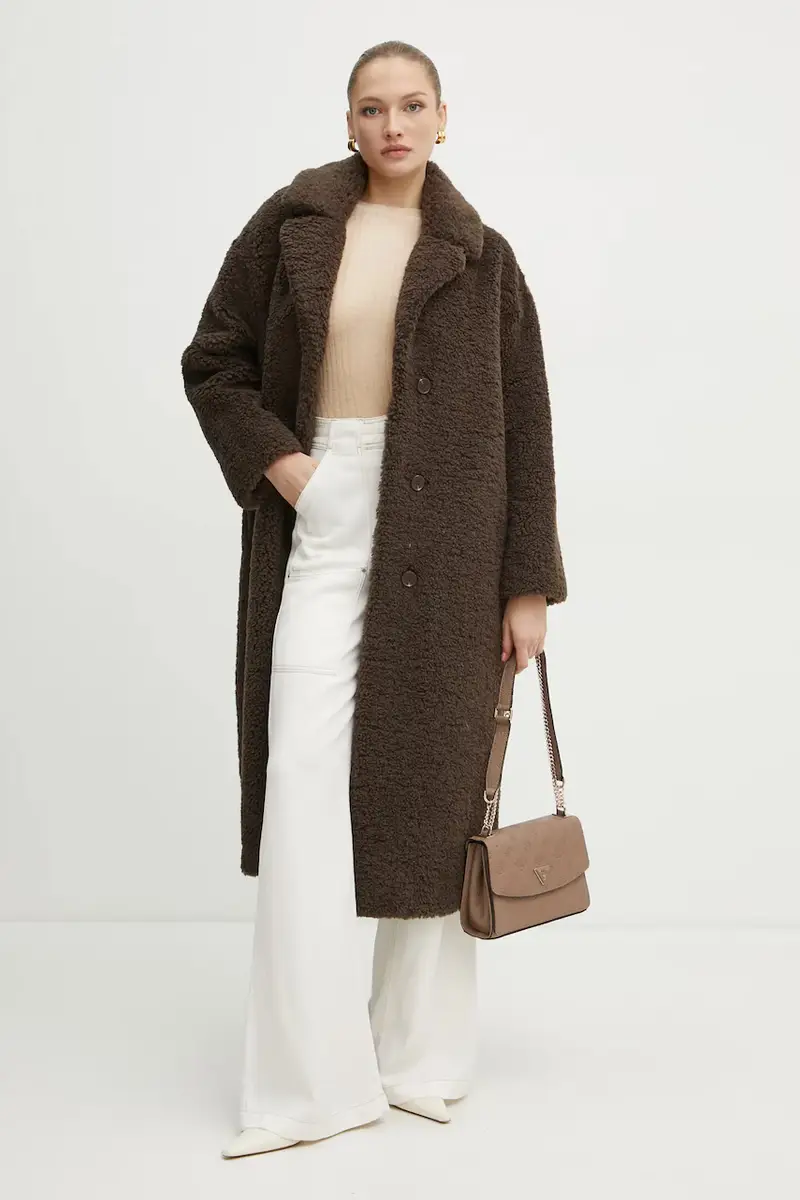 cappotto ALINA donna colore marrone W3BL86 WF2C2 miniatura 2