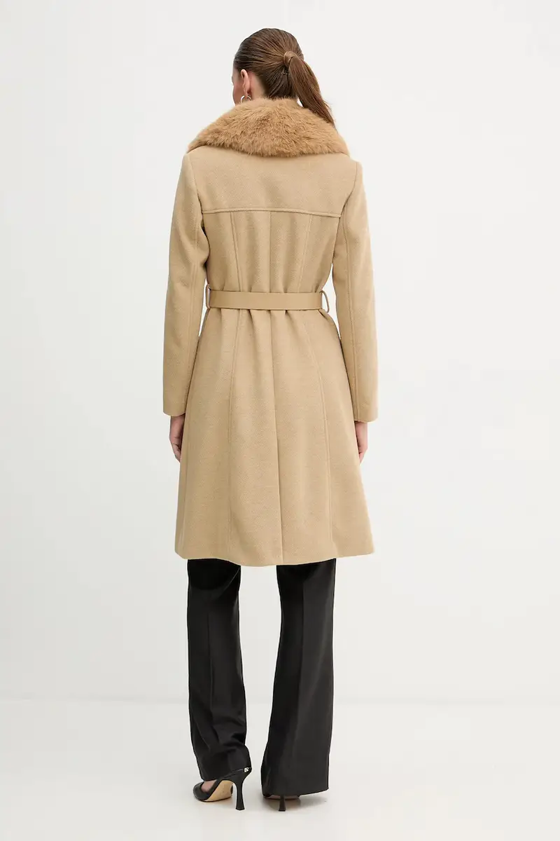 cappotto con aggiunta di lana NEW PATRICE Beige miniatura 3