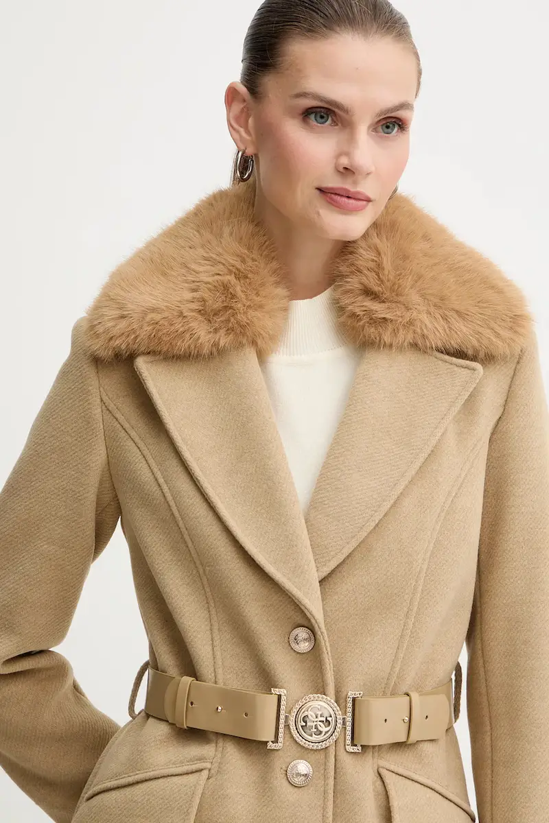 cappotto con aggiunta di lana NEW PATRICE Beige miniatura 4