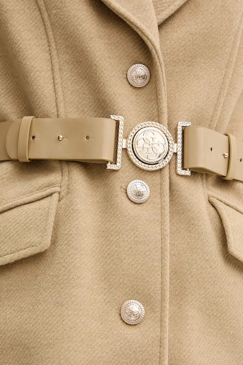 cappotto con aggiunta di lana NEW PATRICE Beige miniatura 5