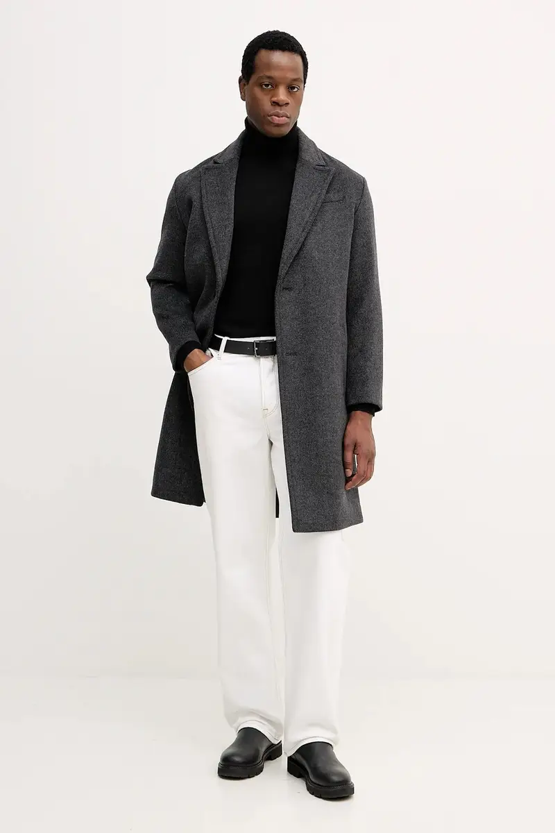 cappotto con lana AUSTIN colore grigio M5BL0J W2580 miniatura 2