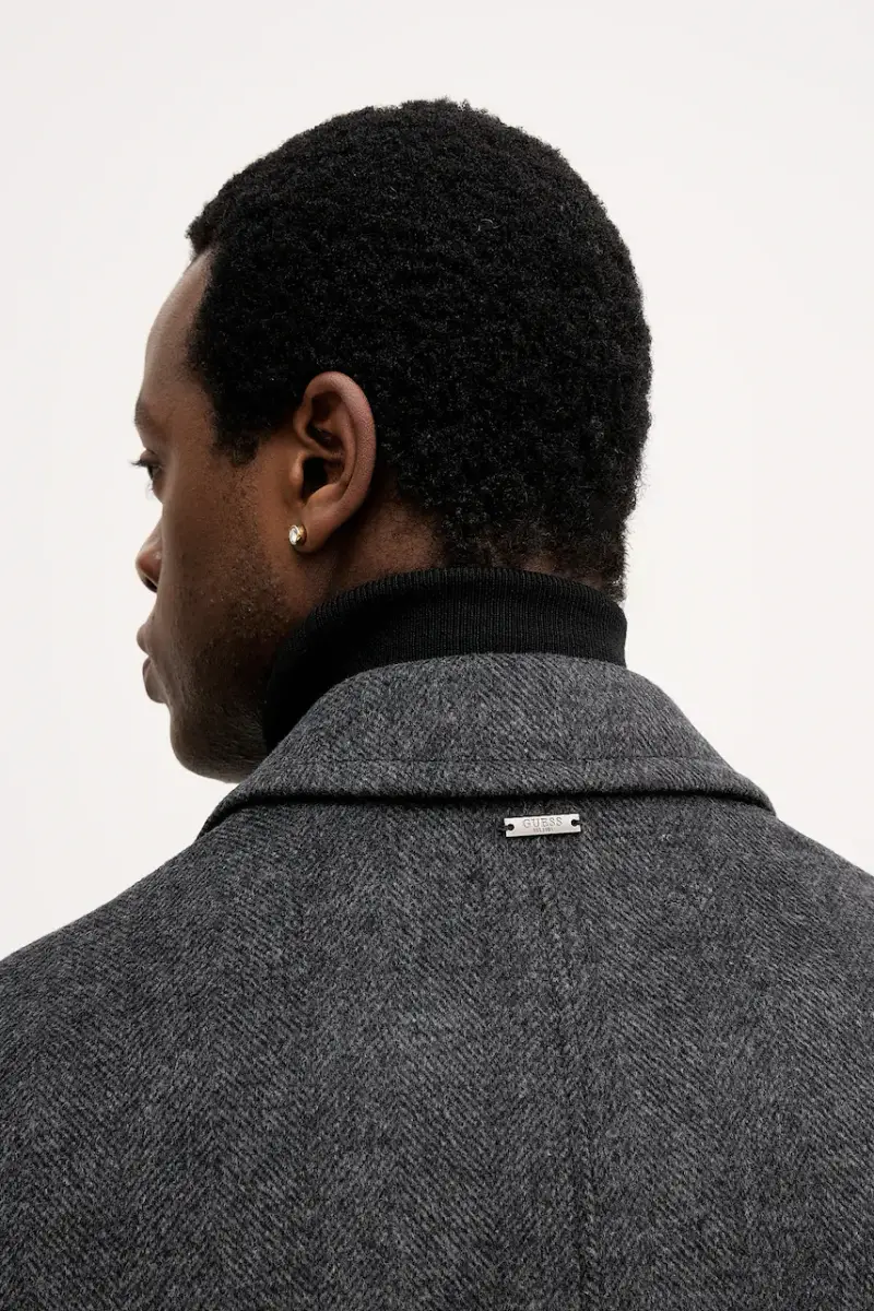 cappotto con lana AUSTIN colore grigio M5BL0J W2580 miniatura 5