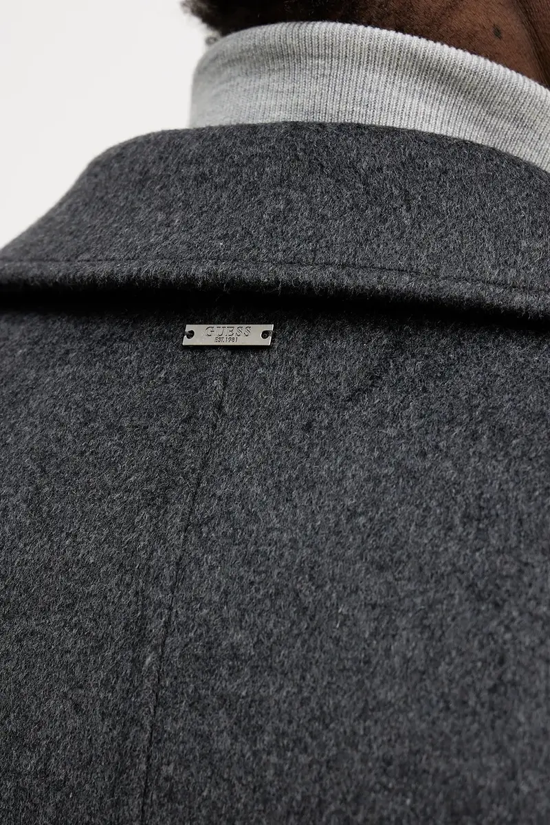 cappotto con lana Grigio miniatura 5