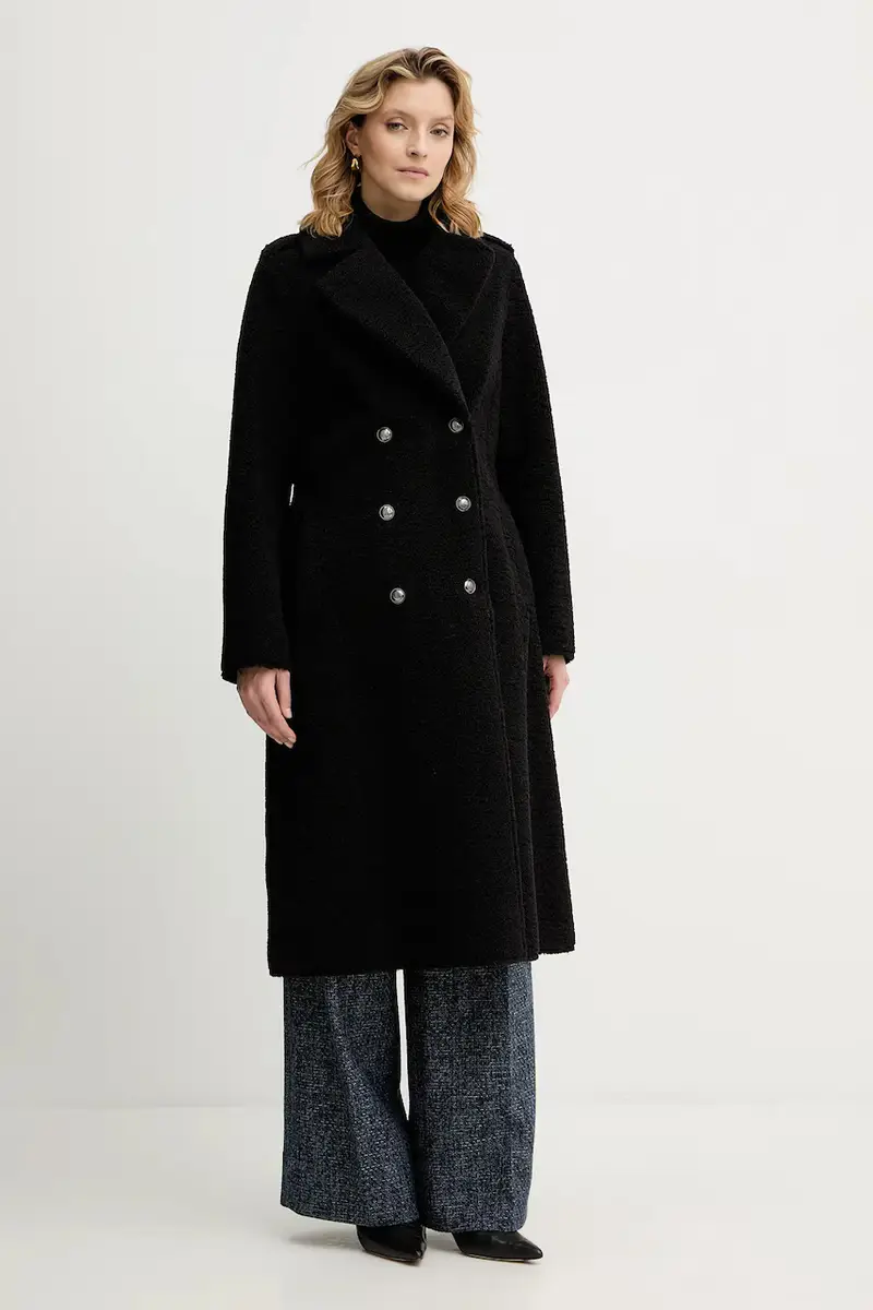 Guess Cappotto Laila Nero per Donna