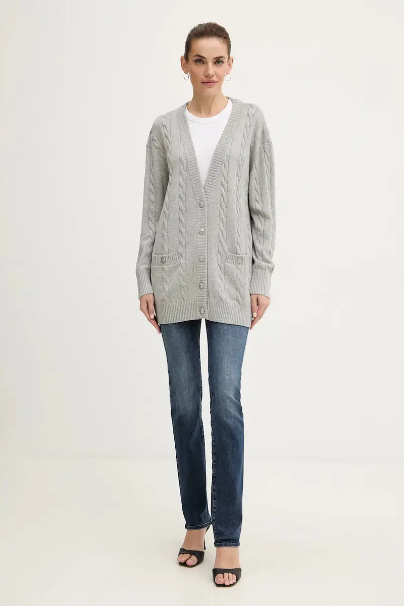 Guess Cardigan Grigio 3956323 miniatura 2