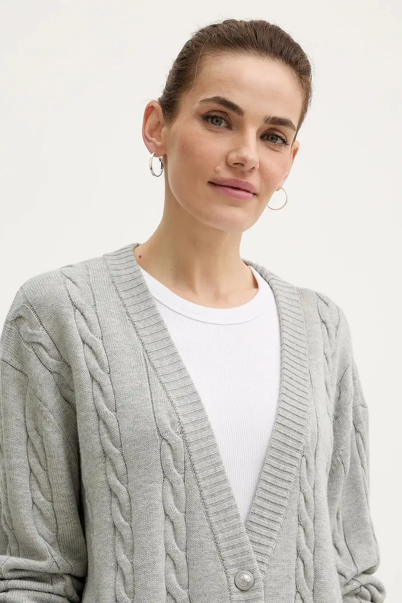 Guess Cardigan Grigio 3956323 miniatura 4