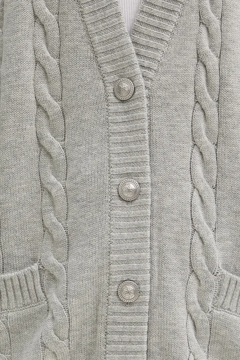 Guess Cardigan Grigio 3956323 miniatura 5