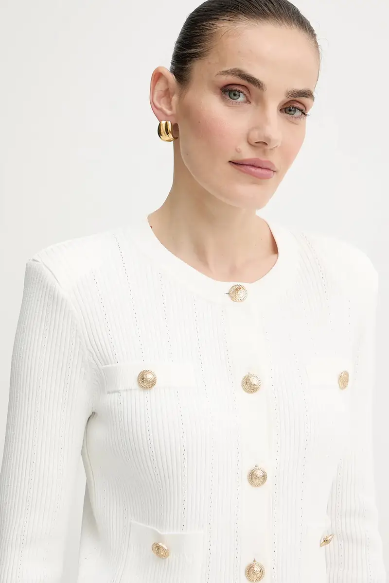 Guess Cardigan Donna Bianco 2885664 miniatura 3