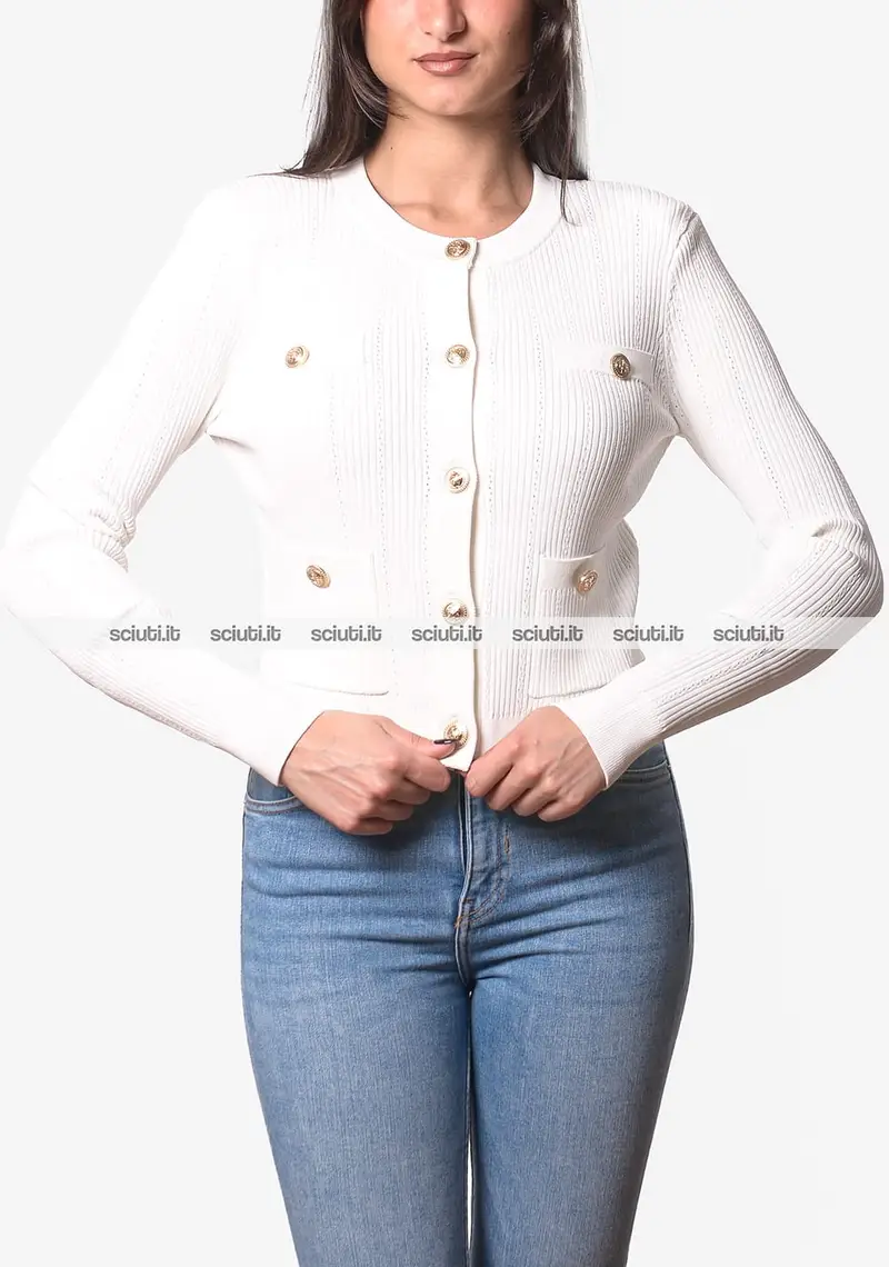 Guess Cardigan Donna Bianco 4190826