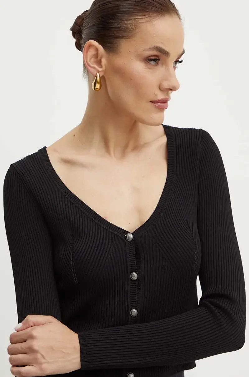 Guess Cardigan Donna Nero 3625419 miniatura 4