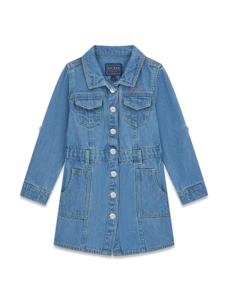 chemisier manica lunga kids in denim blu chiaro