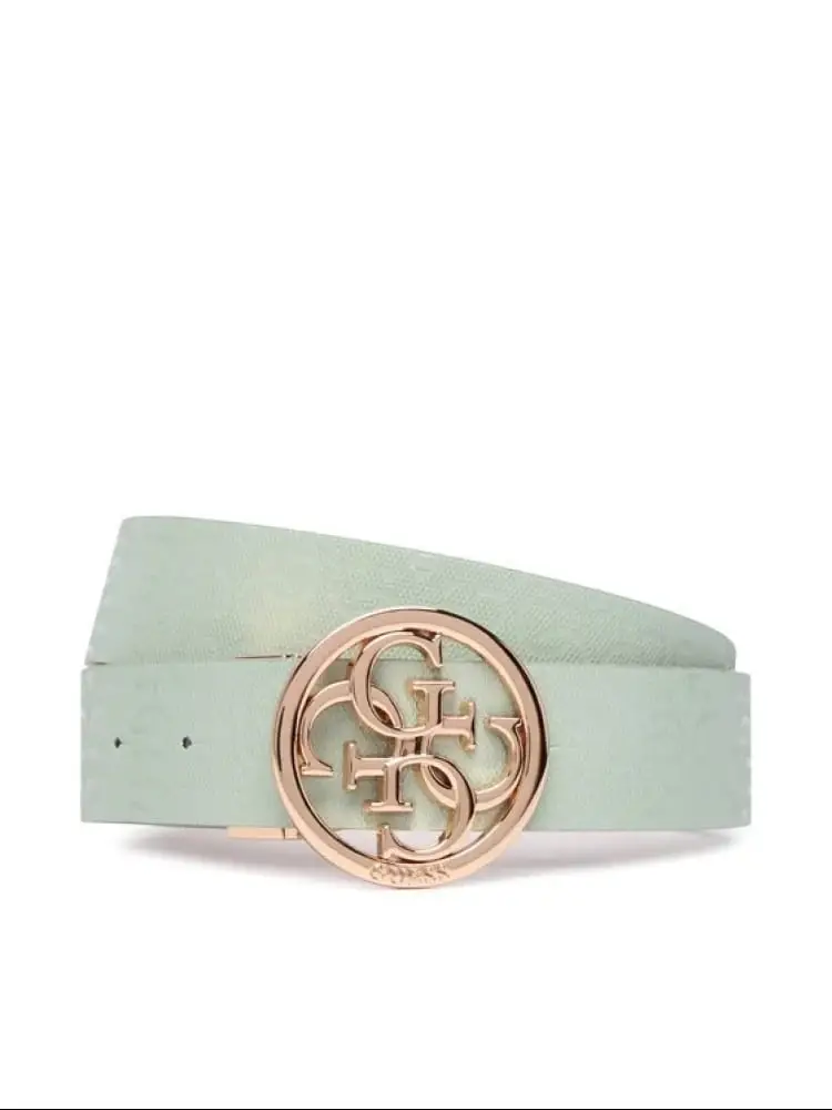 cintura donna con logo 4g stacey reversibile in ecopelle menta e beige