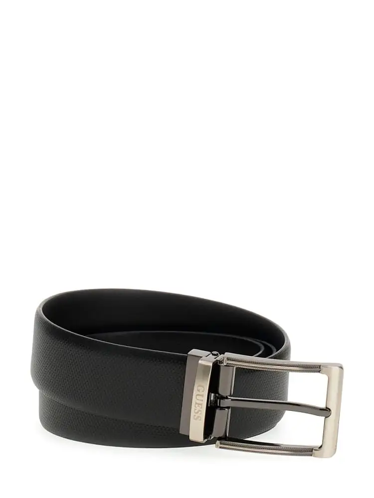 cintura in ecopelle adj nera con fibbia cromata