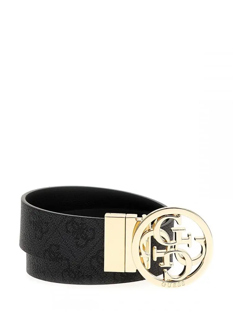 cintura logo 4g reversibile nera
