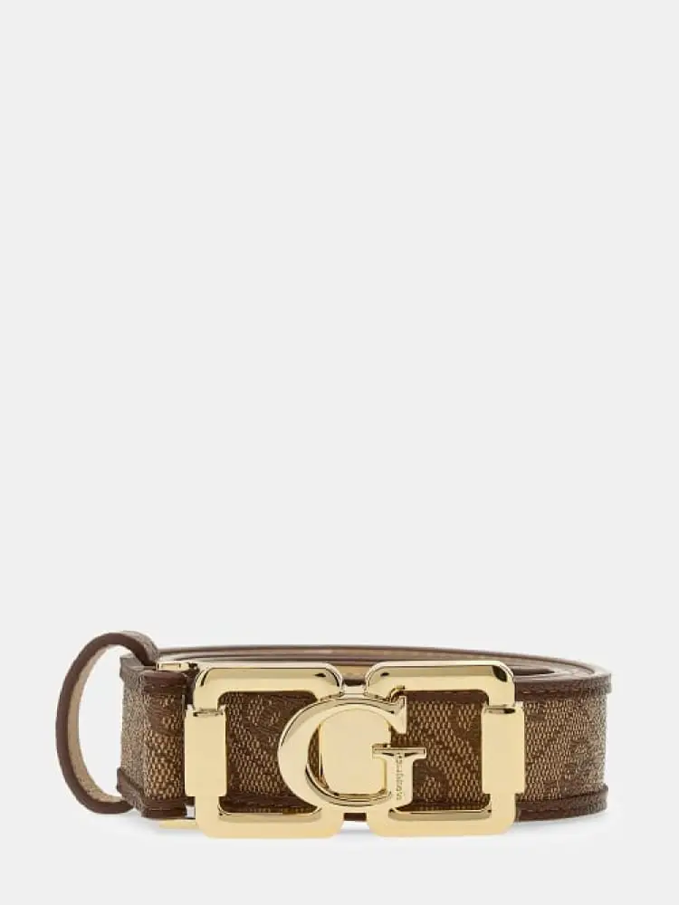 cinturadonna in ecopelle marrone logata karnilla 4g