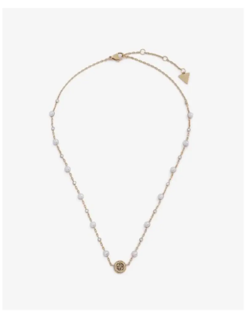 Collana GUESS Tiny Perly in acciaio dorato JUBN05515JW YG