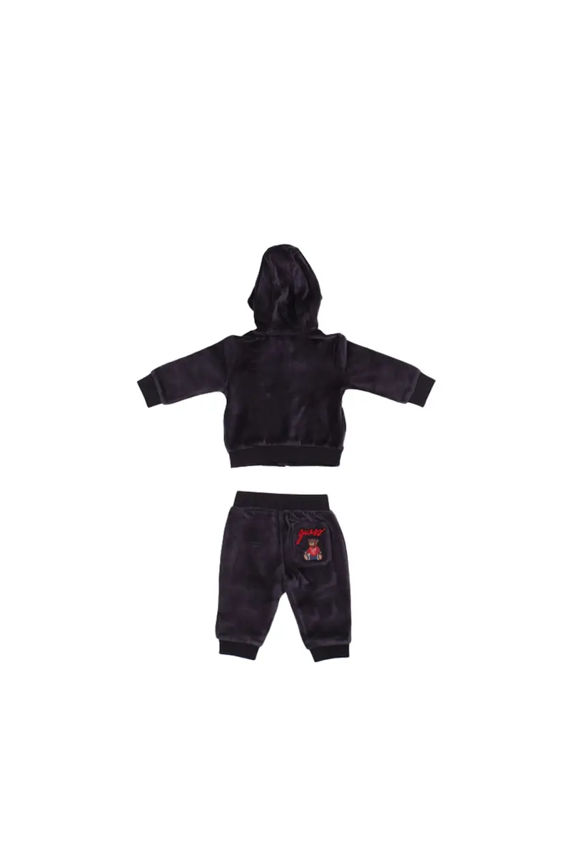 Completo Bambino GUESS Blu Set chenille hooded top+pants miniatura 2