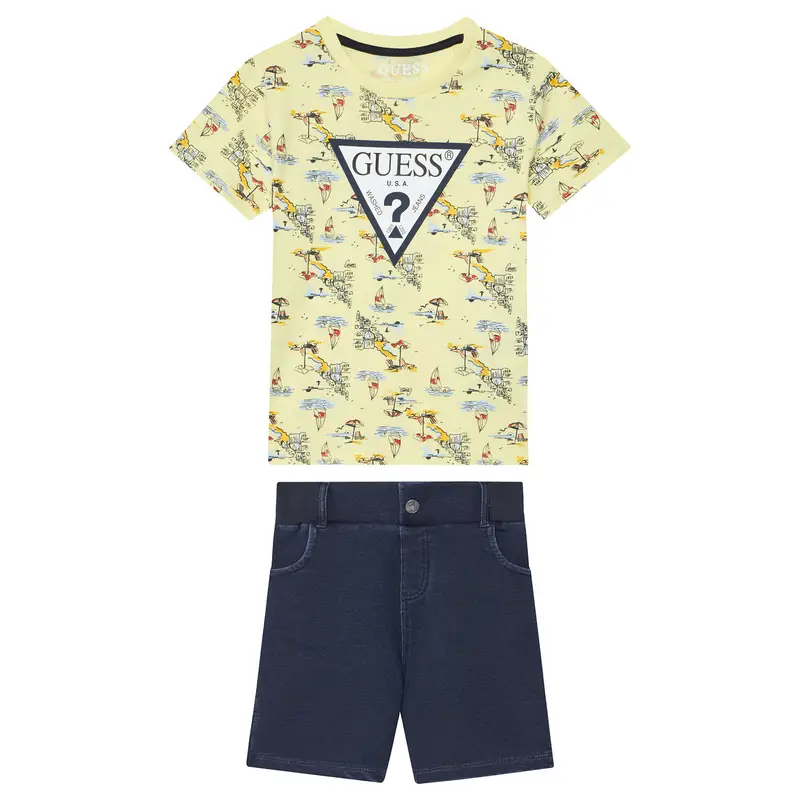 Completo T-shirt e pantaloncini N6GG01 K8HM4 Multicolore Regular Fit