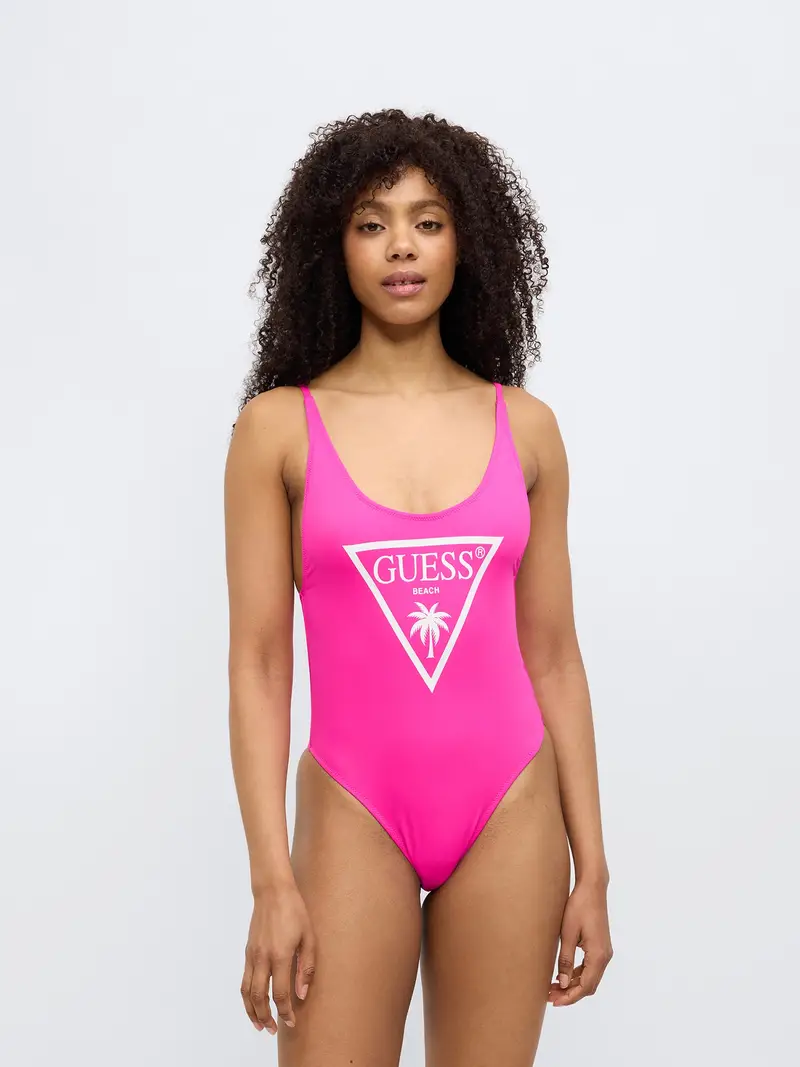 Costume intero VIOLET rosa neon / bianco miniatura 3