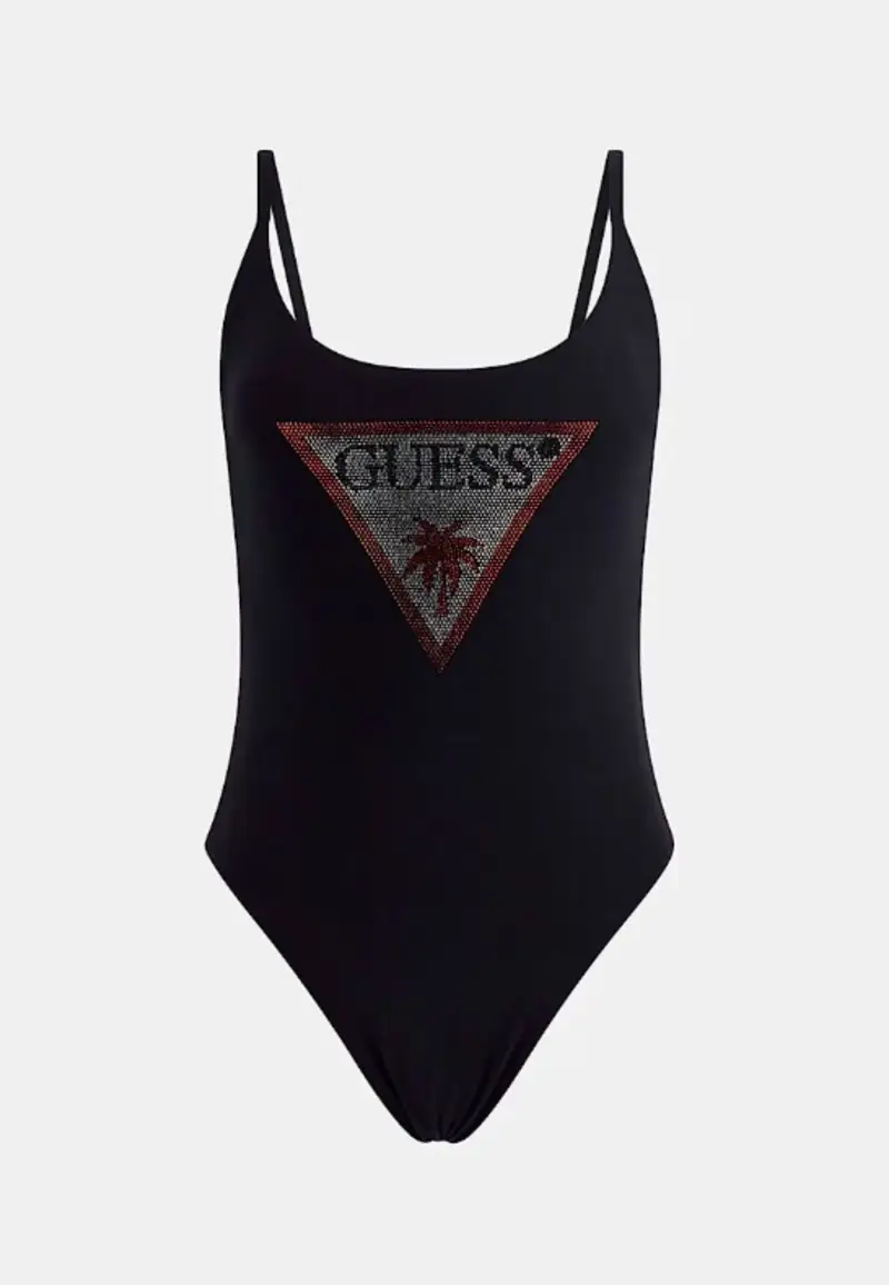 COSTUME ONE PIECE RHINESTONE TRIANGLE NERO