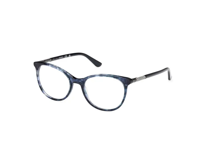 Guess Donna GU2657-N 086 Montature da vista Acetato Azzurro Rotonda Normale