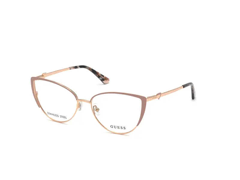 Guess Donna GU2813 058 Montature da vista Metallo Beige  Cat Eye Normale