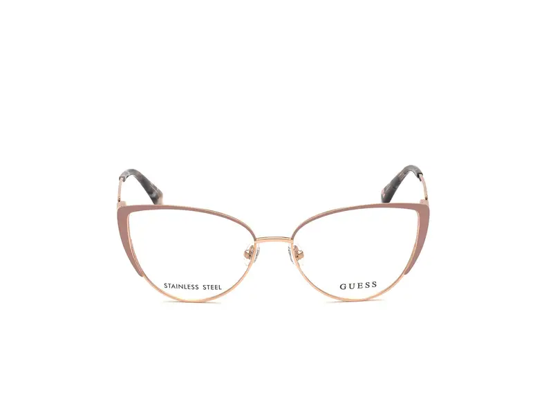 Guess Donna GU2813 058 Montature da vista Metallo Beige Cat Eye Normale miniatura 2