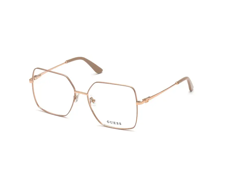 Guess Donna GU2824 059 Montature da vista Metallo Beige  Squadrata Normale