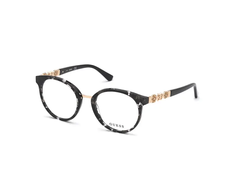 Guess Donna GU2834 005 Montature da vista Acetato Nero  Rotonda Normale