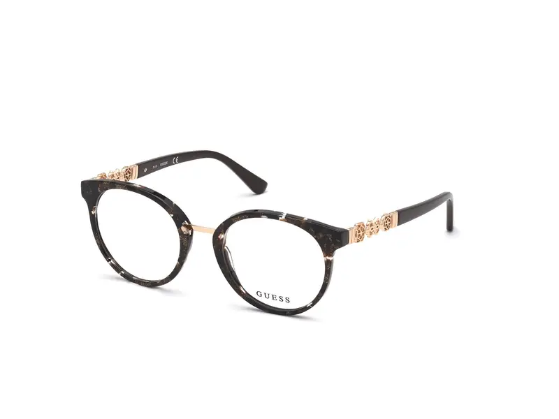 Guess Donna GU2834 050 Montature da vista Acetato Marrone  Rotonda Normale