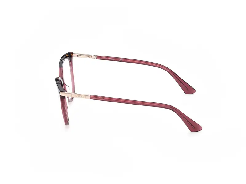 Guess Donna GU2881 069 Montature da vista Acetato Bordeaux Rotonda Normale miniatura 2