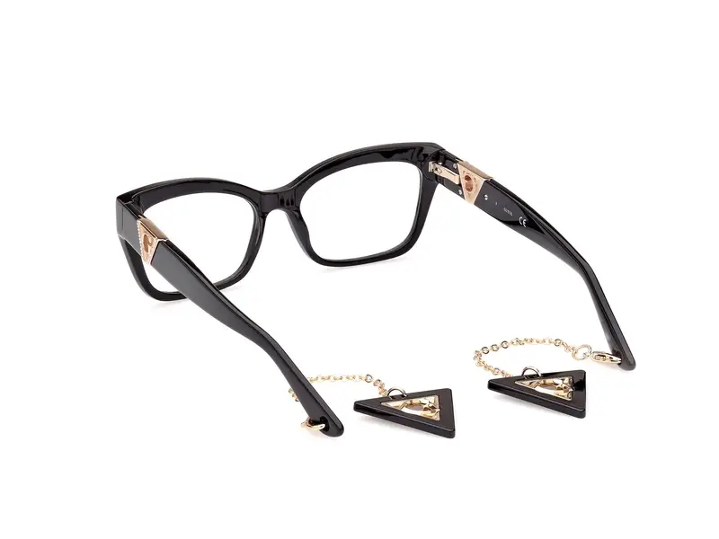 Guess Donna GU2960 001 Montature da vista Acetato Nero Squadrata Normale miniatura 3